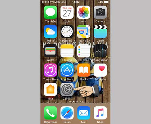 Reset iPhone là gì và cách khôi phục cài đặt gốc 1 Chọn biểu tượng Cài đặt trên màn hình